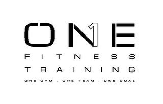 ONE FITNESS TRAINING ONE GYM ONE TEAM ONE GOAL 1 logo
