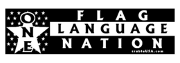 ONE FLAG LANGUAGE NATION TRUBLUUSA.COM logo