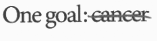 ONE GOAL: CANCER logo