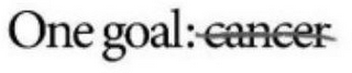 ONE GOAL: CANCER logo