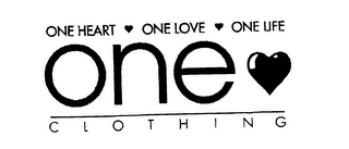 ONE HEART ONE LOVE ONE LIFE ONE CLOTHING logo