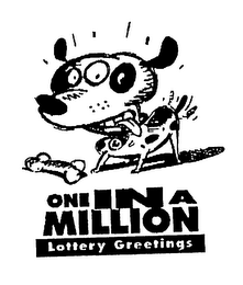 ONE IN A MILLION LOTTERY GREETINGS logo