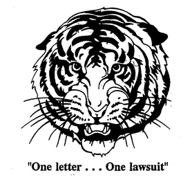"ONE LETTER ... ONE LAWSUIT" logo