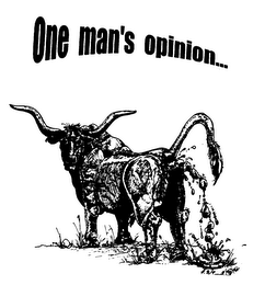 ONE MAN'S OPINION... logo
