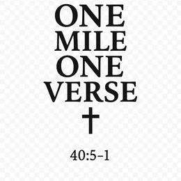ONE MILE ONE VERSE 40:5-1 logo