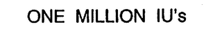 ONE MILLION IU'S logo