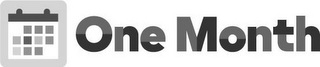 ONE MONTH logo