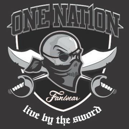ONE NATION FANWEAR LIVE BY THE SWORD logo