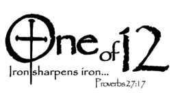 ONE OF 12 IRON SHARPENS IRON... PROVERBS 27:17 logo