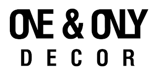 ONE & ONLY DECOR logo