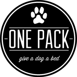 ONE PACK GIVE A DOG A BED logo