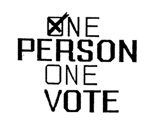 ONE PERSON ONE VOTE logo