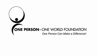 ONE PERSON-ONE WORLD FOUNDATION ONE PERSON CAN MAKE A DIFFERENCE! logo