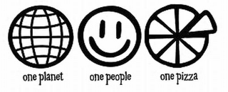ONE PLANET ONE PEOPLE ONE PIZZA logo