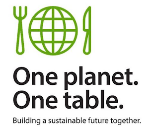 ONE PLANET. ONE TABLE. BUILDING A SUSTAINABLE FUTURE TOGETHER. logo