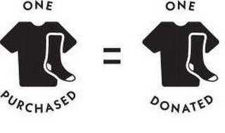 ONE PURCHASED = ONE DONATED logo