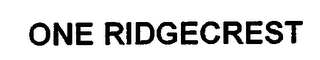 ONE RIDGECREST logo