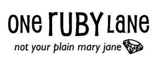 ONE RUBY LANE NOT YOUR PLAIN MARY JANE logo