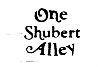 ONE SHUBERT ALLEY logo