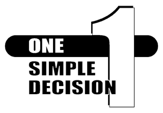 ONE SIMPLE DECISION 1 logo