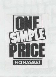 ONE SIMPLE PRICE NO HASSLE! logo