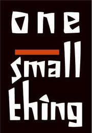 ONE SMALL THING logo