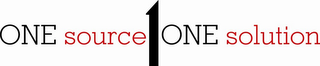ONE SOURCE 1 ONE SOLUTION logo
