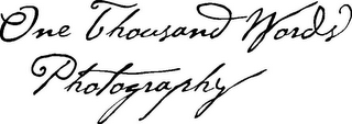 ONE THOUSAND WORDS PHOTOGRAPHY logo