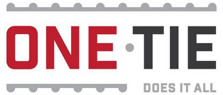 ONE · TIE DOES IT ALL logo