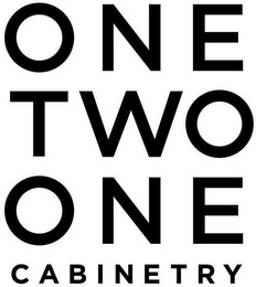 ONE TWO ONE CABINETRY logo