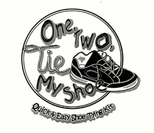 ONE, TWO, TIE MY SHOE QUICK & EASY SHOE TYING KIT logo