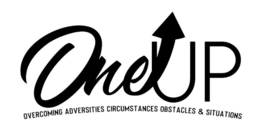 ONE UP OVERCOMING ADVERSITIES CIRCUMSTANCES OBSTACLES & SITUATIONS logo