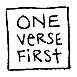 ONE VERSE FIRST logo