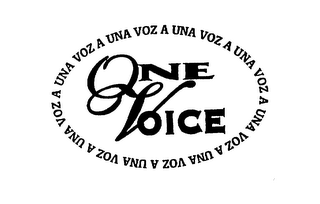 ONE VOICE A UNA VOZ logo