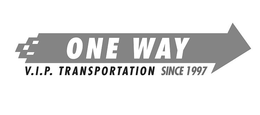 ONE WAY V.I.P. TRANSPORTATION SINCE 1997 logo