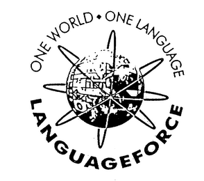 ONE WORLD-ONE LANGUAGE LANGUAGEFORCE logo