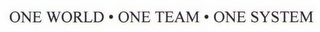 ONE WORLD ONE TEAM ONE SYSTEM