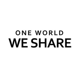 ONE WORLD WE SHARE logo