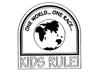 ONE WORLD...ONE RACE...KIDS RULE! logo