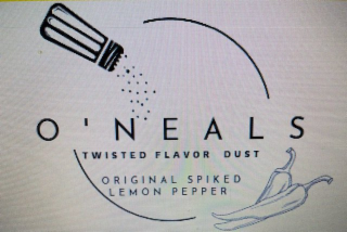 O'NEALS TWISTED FLAVOR DUST ORIGINAL SPIKED LEMON PEPPER logo