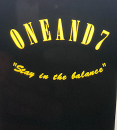 ONEAND7 "STAY IN THE BALANCE" logo