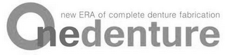 ONEDENTURE NEW ERA OF COMPLETE DENTURE FABRICATION logo