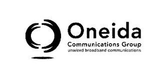 ONEIDA COMMUNICATIONS GROUP UNWIRED BROADBAND COMMUNICATIONS logo