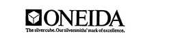 ONEIDA THE SILVER CUBE.OUR SILVERSMITHS' MARK OF EXCELLENCE. logo