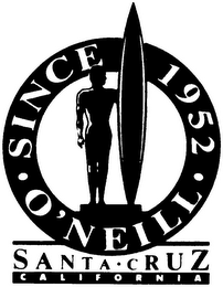 O'NEILL SINCE 1952 SANTA CRUZ CALIFORNIA logo