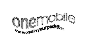ONEMOBILE THE WORLD IN YOUR POCKET logo