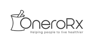 ONERORX HELPING PEOPLE TO LIVE HEALTHIER logo