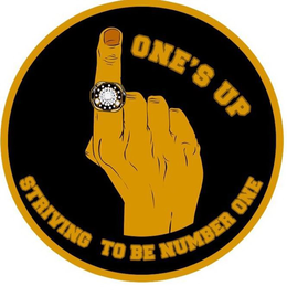 ONE'S UP STRIVING TO BE NUMBER ONE logo