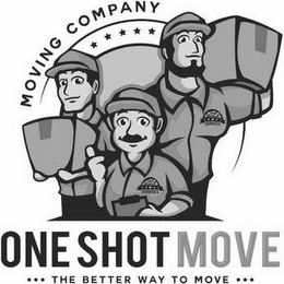 ONESHOTMOVE MOVING COMPANY THE BETTER WAY TO MOVE logo