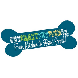 ONESMARTPETFOODCO. FROM KITCHEN TO BOWL FRESH! logo